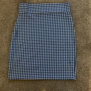 Vintage gingnam body con skirt